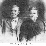 William Boling (eldest son) and Sarah